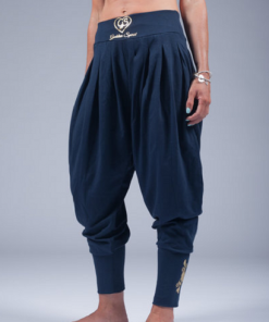 dark blue organic harem pants